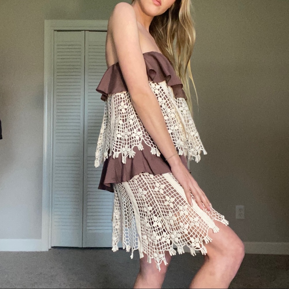 NWOT Judith March Lace Ruffle Tiered Dress - Picture 2 of 5